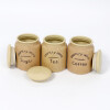 SET FRASCO CERAMICA BEIGE 10X13.5CM 3PZAS Unica