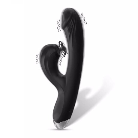 Vibrador Con Succión De Clítoris Recargable USB Negro
