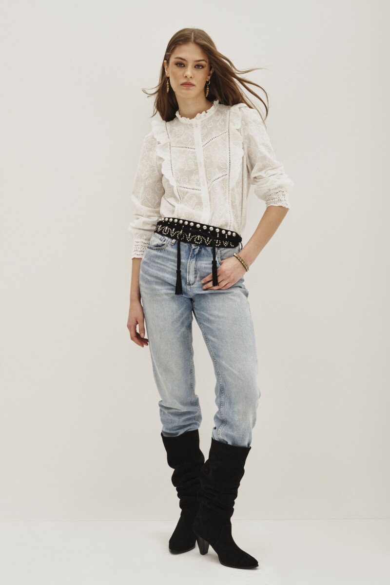 Camisa Sophie Frills Blanco