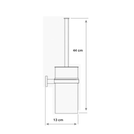 CEPILLO PARA INODORO METAL ACERO INOXIDABLE SATINADO COLGAR 000