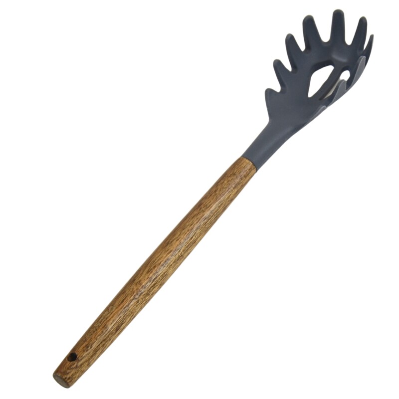 Cuchara pasta Silicona 31cm mango Acacia GRIS