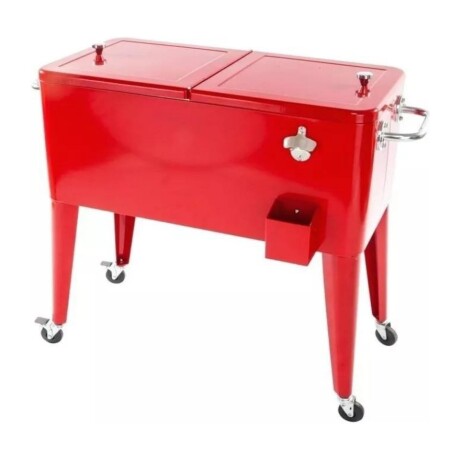Conservadora Bar con ruedas 76L Rojo