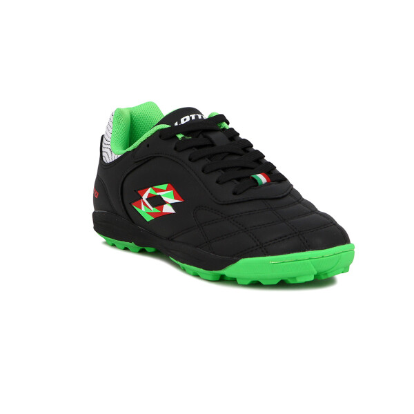 Lotto lecce futbol 5 teen tf black italy Negro-Verde