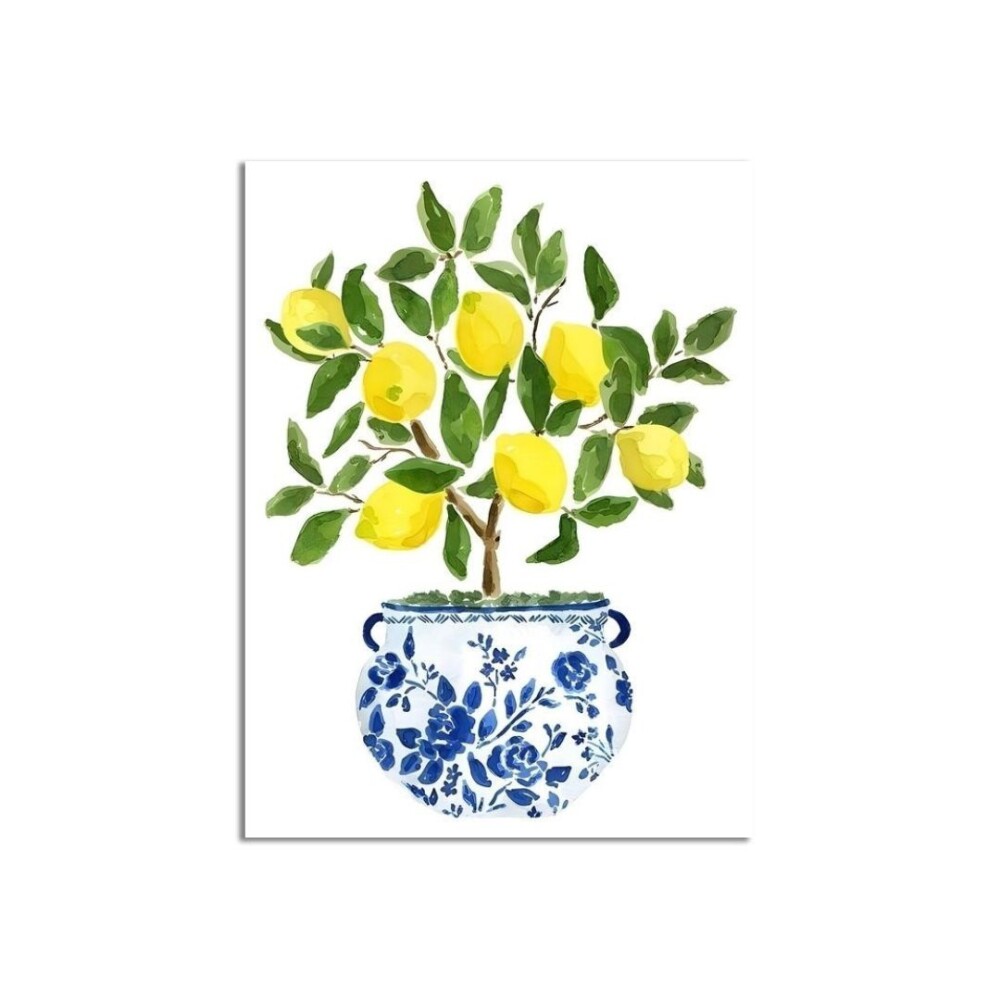 Cuadro Canvas 30x40cm - Jarrón con limones Cuadro Canvas 30x40cm - Jarrón con limones