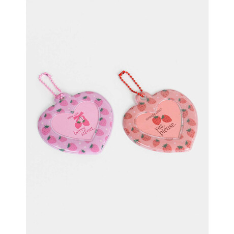 Llavero Y Charm Para Compartir Corazones Combinacion Multicolor