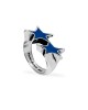 TwoJeys Anillo Icon Blue Enameled Single Plata TwoJeys Anillo Icon Blue Enameled Single Plata