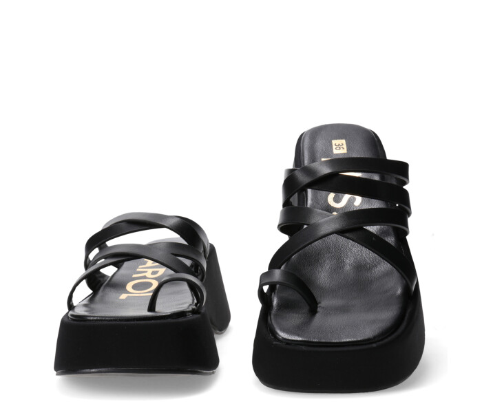 Sandalia SARBAND con tiras y plataforma Black