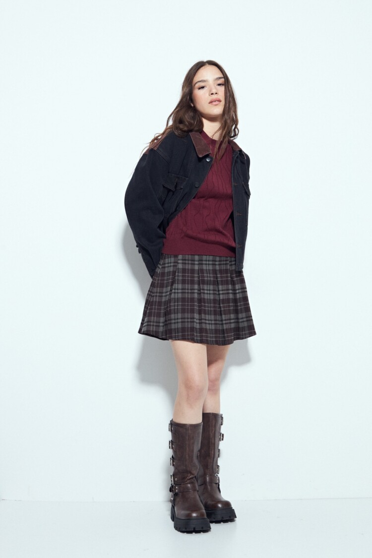 SWEATER MILA Bordó Merlot