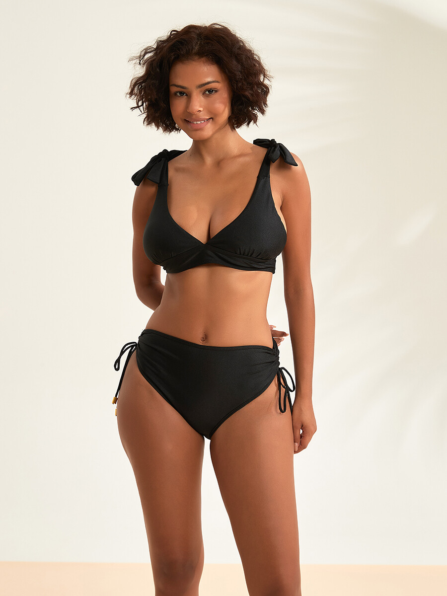 BIKINI TIRO ALTO FREYA - NEGRO. 