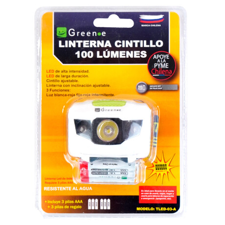 Linterna de cabeza 100 lumens Linterna de cabeza 100 lumens