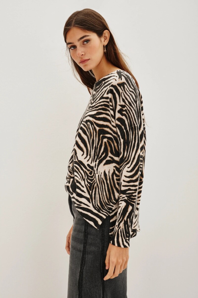 Sweater Cymade Cebra Beige Melange