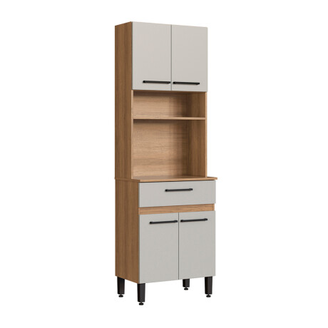 Aparador Para Cocina O Comedor 4 Puertas 1 Cajón Ub MARRON-BLANCO