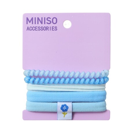 Goma de cabello girly 5pcs celeste