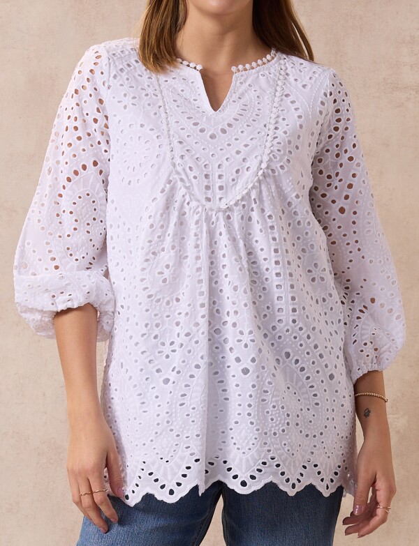 Blusa Broderie BLANCO
