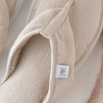 Zapatilla de Cama Velour Beige M