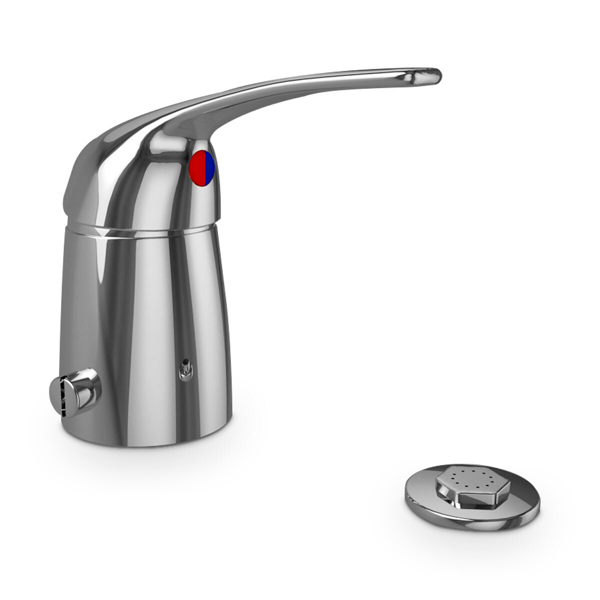 Griferia De Bidet Monocomando Linea Bombay Aqualia Cromo C/transferencia Y Ducha 35Mm 
