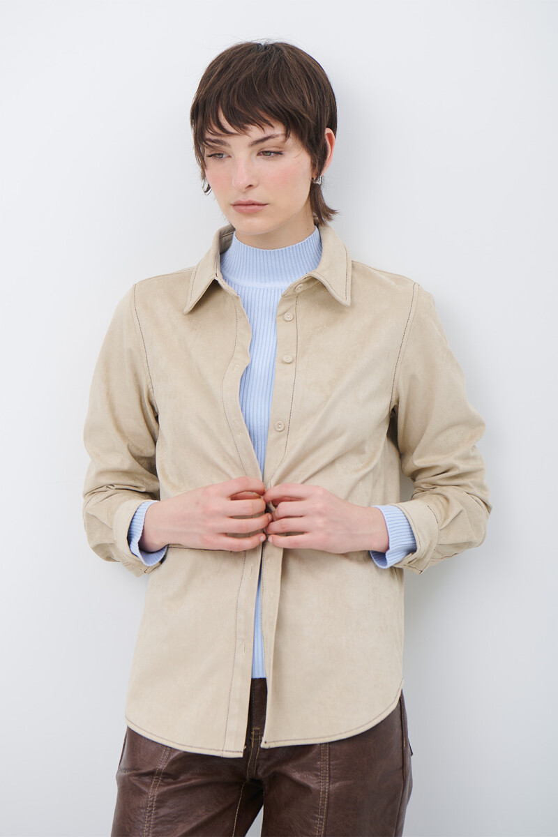 CAMISA SUEDE NATURAL