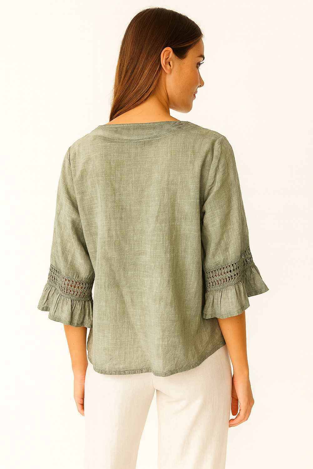 Blusa Surnia Verde Grisaceo