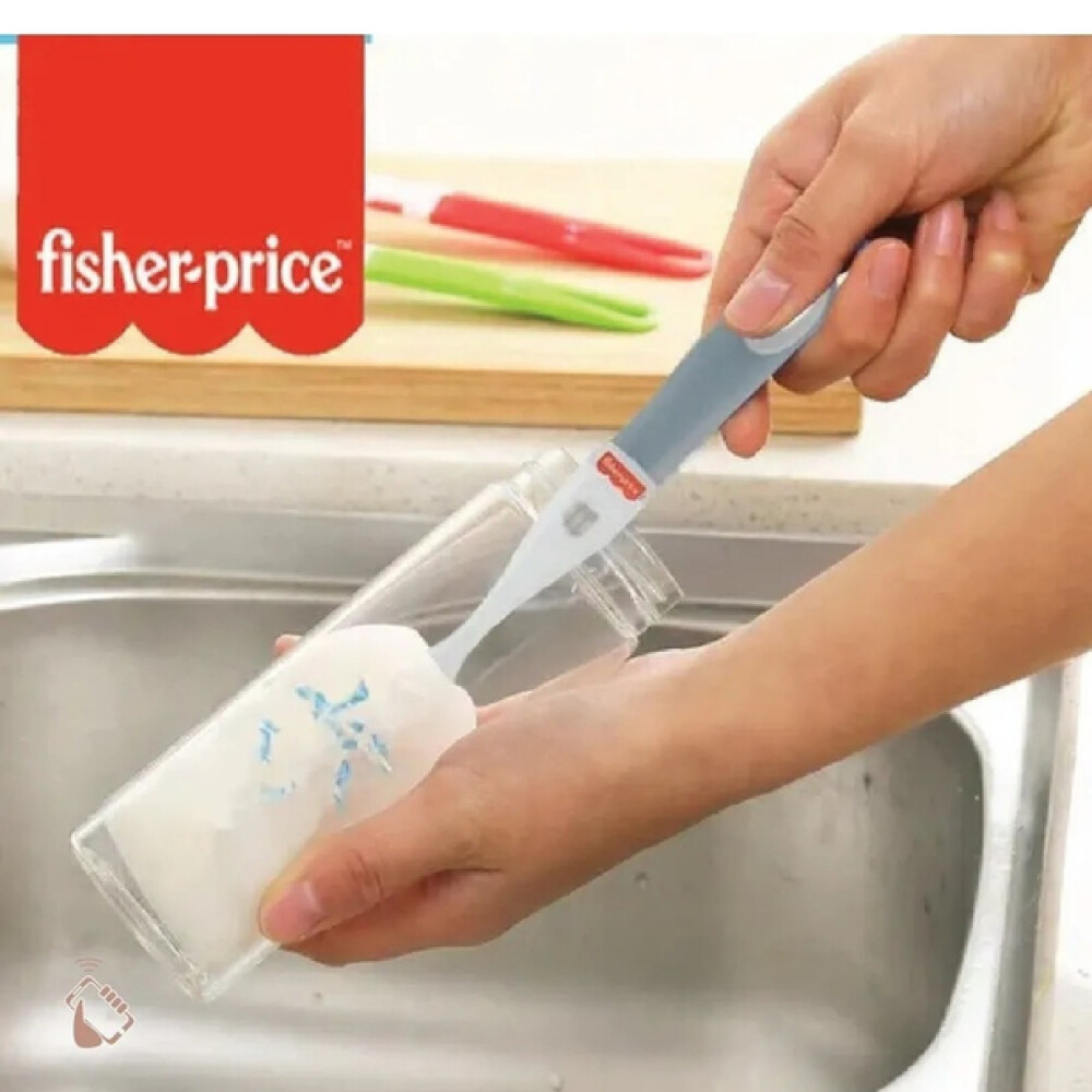 Cepillo limpia biberon fisher price celeste