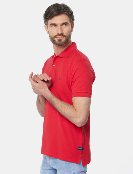 REMERA POLO LISA Rojo