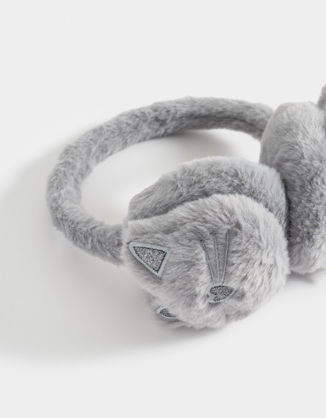 Orejeras infantiles Orejeras Infantil Gatito - Gris Claro