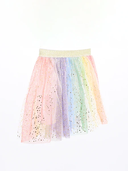 DISFRAZ POLLERA MULTICOLOR