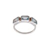 Anillo Trilogy-Plata rodinada-Piedra Topacio azul-AN2013 conpiedra