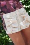 Rosette Embroidery Shorts Crudo