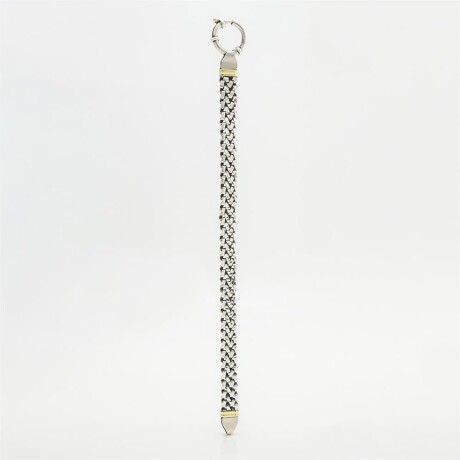 Pulsera panterina de plata 925 y double en oro 18k. con cierre marinero. Pulsera panterina de plata 925 y double en oro 18k. con cierre marinero.