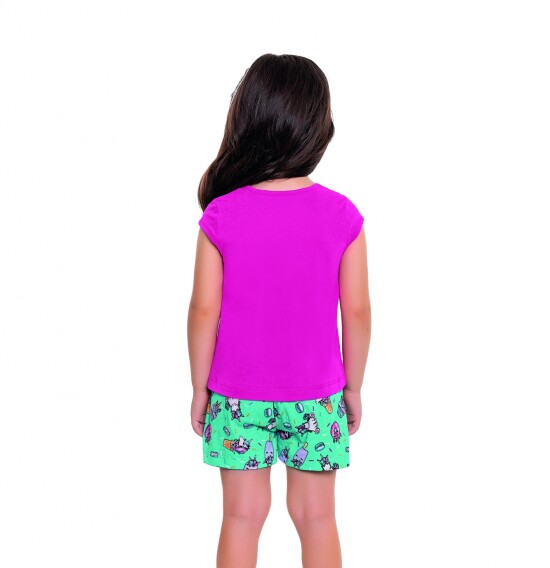 Conjunto para niñas (blusa y shorts) ROSA