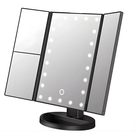 Espejo de Maquillaje Multiple y plegable táctil con Luz Led Espejo de Maquillaje Multiple y plegable táctil con Luz Led