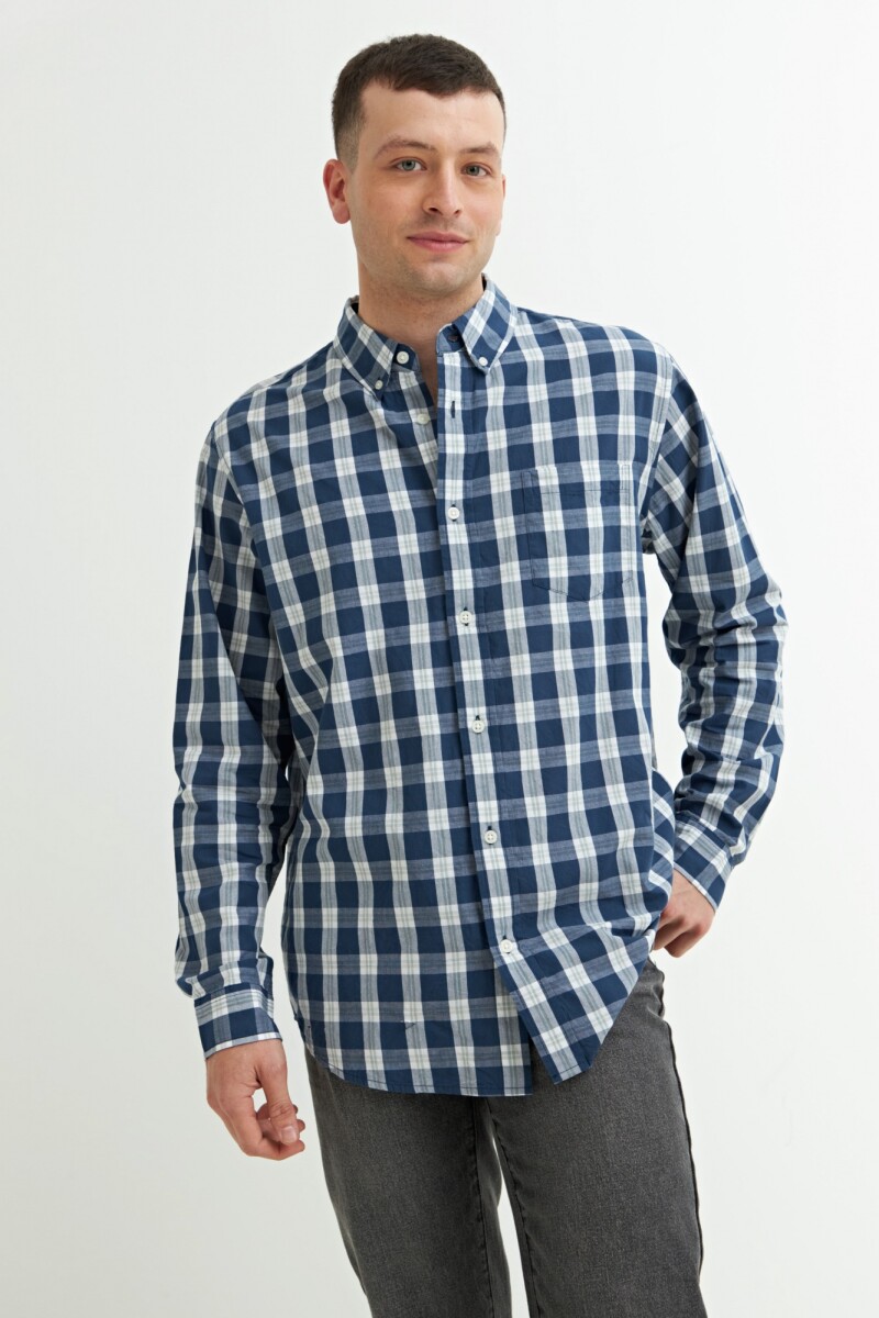 Camisa a cuadros - Blanco 