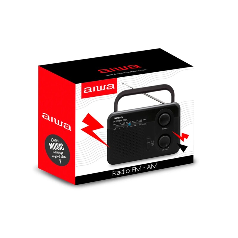Radio Analógica Portátil Aiwa AM/FM AC/DC (AW-FML4) AIWA - RADIO ANALOGA PORTATIL AM-FM AC/DC /PILA(CH