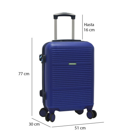 Valija Grande Rígida de Viaje Maleta con 4 Ruedas y Candado Azul