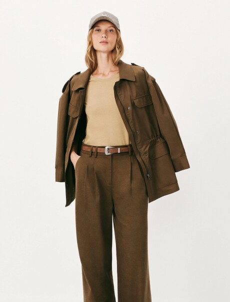 CAMISETA BÁSICA SLIM WORLD BEIGE