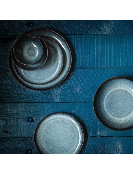 PLATO DE MESA CERAMICA D25CM ORGANIC AZUL PLATO DE MESA CERAMICA D25CM ORGANIC AZUL