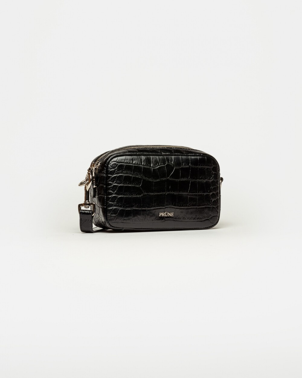 Bandolera New Eterial Croco Shine Negro
