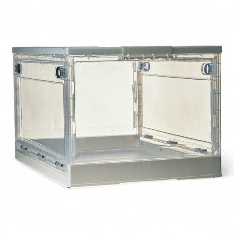 Caja Organizadora Plegable Apilable Plástico Transparente Xl Sin Color