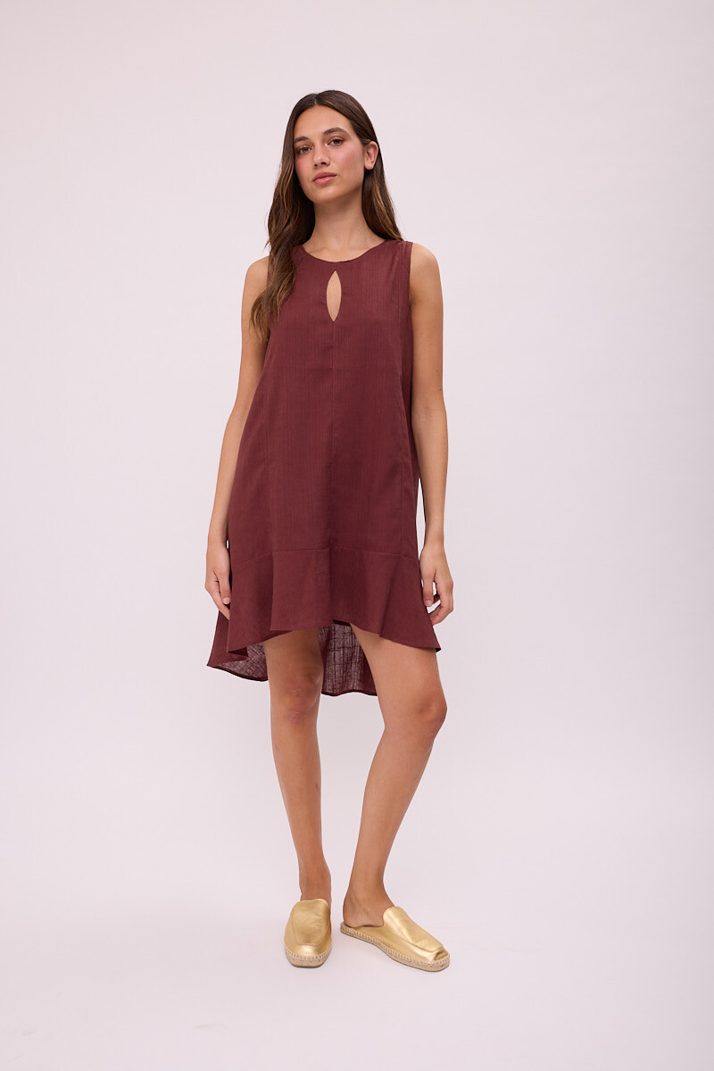 VESTIDO POLK - Chocolate 