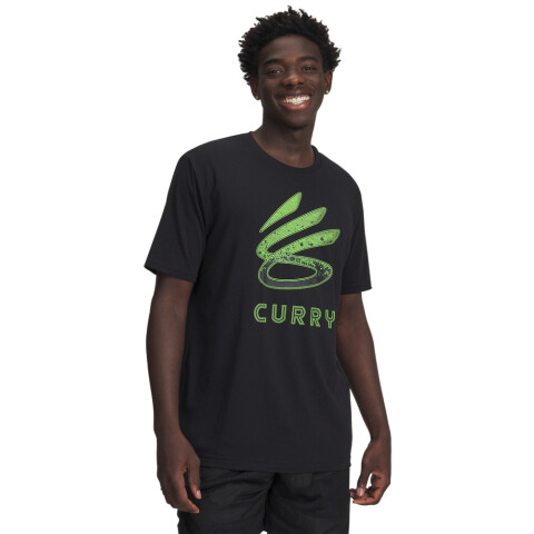 Curry Logo Trend Tee-BLU BLK-001