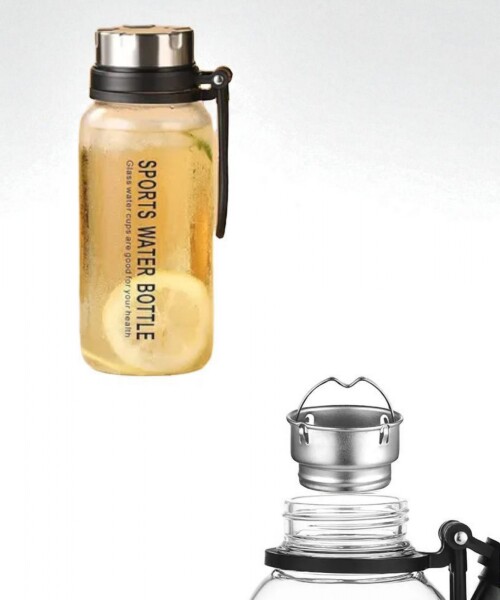 Botella de vidrio con filtro 450 ml Botella de vidrio con filtro 450 ml