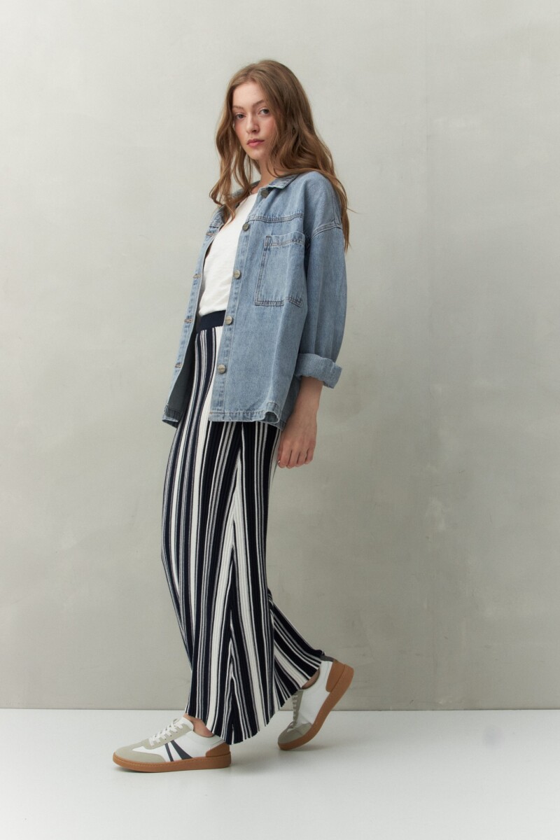 FALDA ROSALINE Blanco/Azul