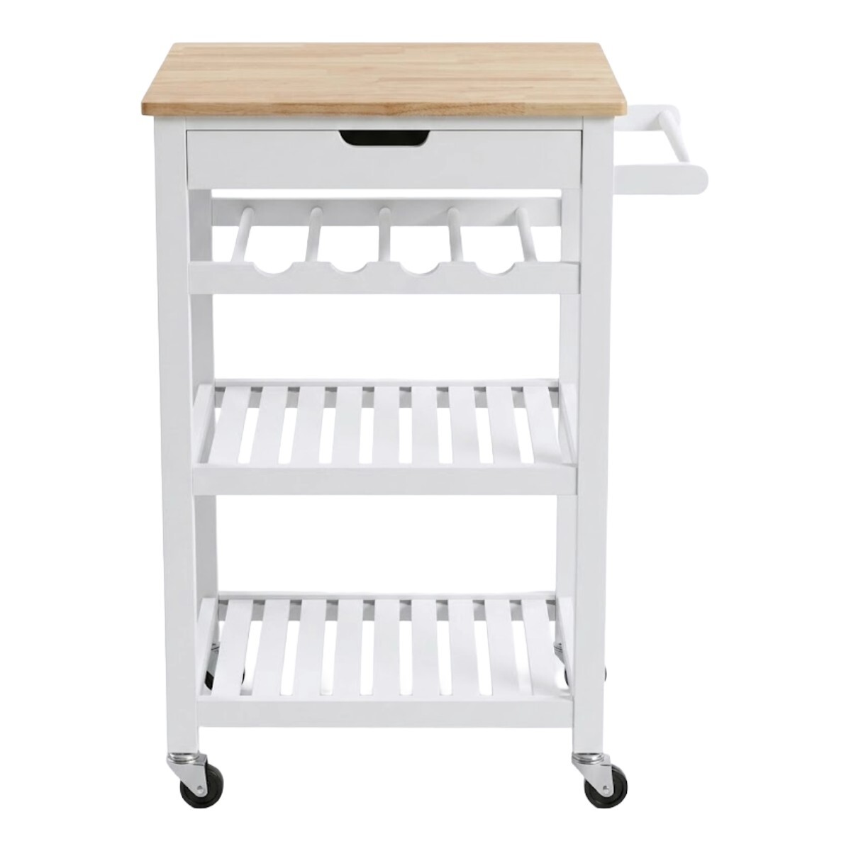 CARRITO P/SERVIR BLANCO C/RUEDITAS NEGRO 4NIV 