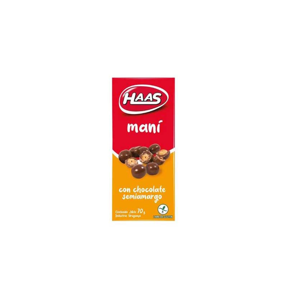 Maní HASS Con Chocolate 70grs - Semi Amargo 