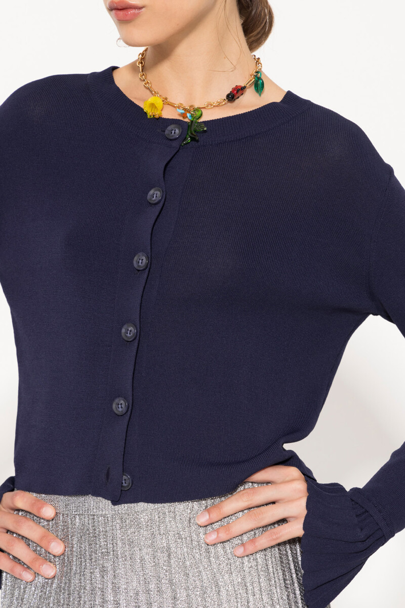 CARDIGAN SILVER Azul Marino