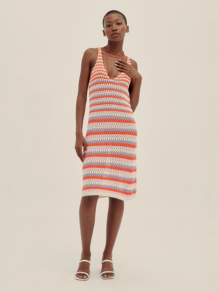 STRIPED KNIT DRESS 