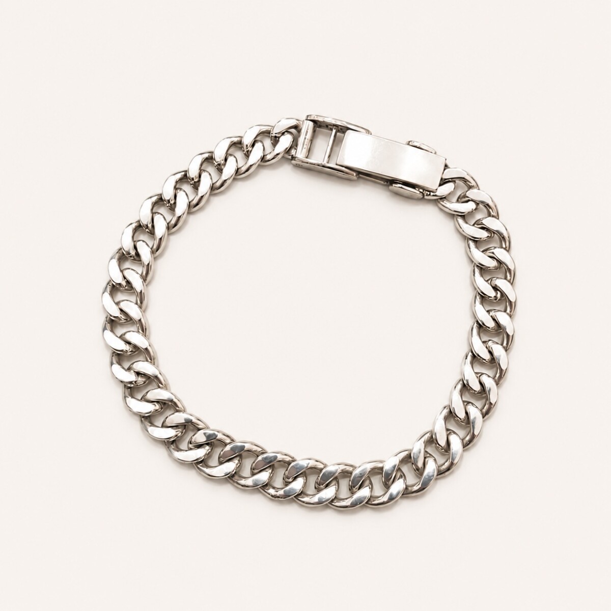 Pulsera Grumet con cierre caja - Plata 925. 