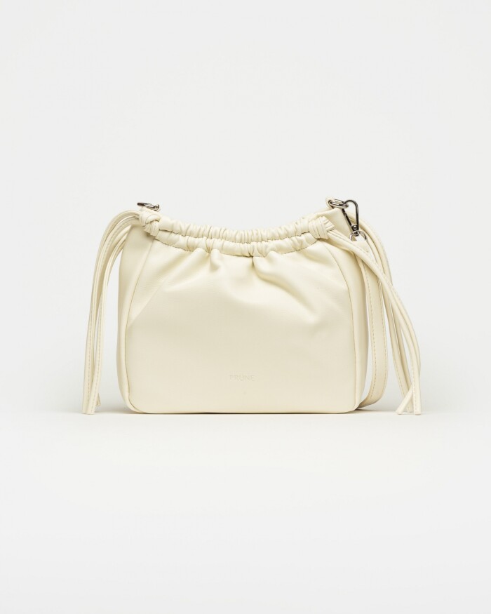 Bandolera Marine en efecto cuero liso Natural