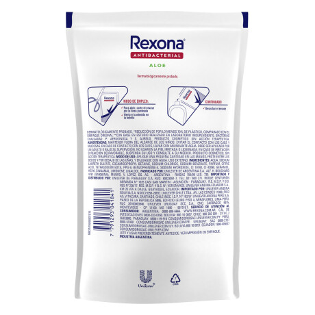 Jabón Líquido Rexona Aloe 220ml Jabón Líquido Rexona Aloe 220ml