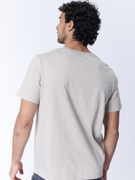 Remera Bordado Beige
